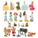 Disney Store Official Disney Princesses & Furry Friends Mega Figure Set - 20 Fully Sculpted Figurines - Includes Snow White, Cinderella, Aurora, Belle & More - Perfect for Fans of Princess Toys