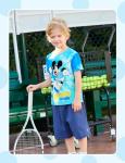Disney Mickey Mouse Shirt Toddler Boys Athletic Graphic T-Shirts UV UPF Sun Protection Short-Sleeve Tees Sports Quick Dry Tops Kids Clothes 4-5T