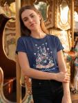 Magical Shirt for Women Happiest Place On Earth T-Shirt Balloon Flower Graphic Short Sleeve Tops Holiday Tee