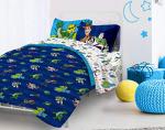 Jay Franco Disney Toy Story Buzz & Woody 5 Piece Full Bed Set - Includes Reversible Comforter & Sheet Set - Super Soft Fade Resistant Microfiber - (Official Disney Product)