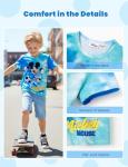 Disney Mickey Mouse Shirt Toddler Boys Athletic Graphic T-Shirts UV UPF Sun Protection Short-Sleeve Tees Sports Quick Dry Tops Kids Clothes 4-5T