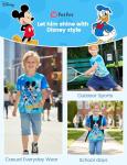Disney Mickey Mouse Shirt Toddler Boys Athletic Graphic T-Shirts UV UPF Sun Protection Short-Sleeve Tees Sports Quick Dry Tops Kids Clothes 4-5T