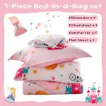 Kids Pink Princess Bed in a Bag Set