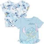 Disney Lilo & Stitch Big Girls 2 Pack T-Shirts Tie Dye Blue 10-12