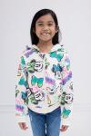Disney Minnie Mouse Little Girls Fleece Zip Up Hoodie Cream White 6