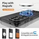 Threehundred Case for Samsung Galaxy S26 Ultra [Compatible with MagSafe], Cute Design Black Translucent Frosted Matte Soft Bumper & Hard Back Protective Phone Case with Camera Protection - Mic