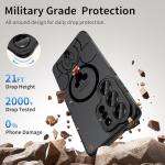 Threehundred Case for Samsung Galaxy S26 Ultra [Compatible with MagSafe], Cute Design Black Translucent Frosted Matte Soft Bumper & Hard Back Protective Phone Case with Camera Protection - Mic