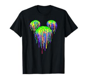 Disney Mickey and Friends Dripping Paint Mickey Silhouette T-Shirt