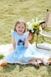 Disney Lilo & Stitch Toddler to Teen Girl Dresses Ruffle Short Sleeve Tutu Sparkle Tulle Skirt Summer Mesh Clothes Birthday Party Gift Theme Park Costume Casual Outfit Holiday Decoration Blue 6-7 Y