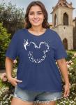 Plus Size Magical Shirts for Women Magic Kingdom T Shirts Graphic Tee Cute Holiday Shirt Family Vacation Tops Blue