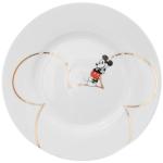 Disney Mickey Mouse Gold Icon Ceramic Salad Plates – Ceramic Dinner Plates for Everyday Use & Elegant Collectible Dinnerware – Set of 4 Officially Licensed Kitchen Accessories