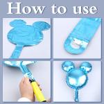 24 Pcs Mouse Head Foil Balloons Colorful Mouse Birthday Mylar Balloons Party Supplies Kit Mouse Aluminum Foil Balloon for Kids Birthday Baby Shower Theme Party Decoration Supplies Photo Props,16"