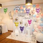 24 Pcs Mouse Head Foil Balloons Colorful Mouse Birthday Mylar Balloons Party Supplies Kit Mouse Aluminum Foil Balloon for Kids Birthday Baby Shower Theme Party Decoration Supplies Photo Props,16"