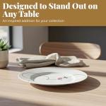 Disney Mickey Mouse Gold Icon Ceramic Salad Plates – Ceramic Dinner Plates for Everyday Use & Elegant Collectible Dinnerware – Set of 4 Officially Licensed Kitchen Accessories