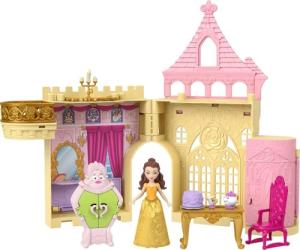 Mattel Disney Princess Toys, Storytime Stackers Belle's Castle, Stackable Doll House with Small Doll & 9 Pieces, Inspired by The Disney Movie