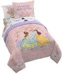 Jay Franco Kids Comforter Set Includes Sheets and Pillow Covers - Soft and Cozy Bed Set for Stylish Room Decor, Pink – Disney Princess, 7 Piece Full