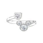 Disney Sterling Silver Heart Mouse Ring for Her