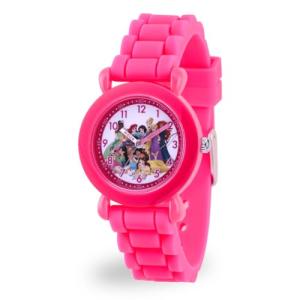 Disney Princess Watch for Girls, Age 4-7, Toddler Princess Watch, Kids Pink Silicone Strap, Pink Case, White Dial - Perfect Watches for Young Girls, Ideal Gift Little Princesses!
