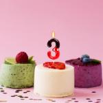 Mickey Mouse Birthday Candles with Number 3