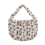 Bioworld Mickey Mouse Classic Mickey Face All-Over Print White 17" Quilted Ruched Tote