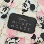 Bioworld Mickey Mouse Classic Mickey Face All-Over Print White 17" Quilted Ruched Tote
