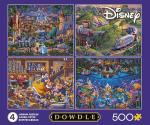Ceaco – Dowdle Disney 4 in 1 Multipack Jigsaw Puzzle Colorful Puzzle for Adults – Precision-Cut Pieces, Beautiful Artwork, and Hours of Relaxing Fun