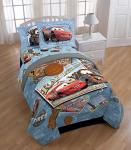 Disney/Pixar Cars Tune Up Blue/Gray 7 Piece Full Bed in A Bag with Lightning McQueen & Mater in Radiator Springs (Official Disney/Pixar Product)