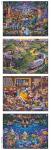Ceaco – Dowdle Disney 4 in 1 Multipack Jigsaw Puzzle Colorful Puzzle for Adults – Precision-Cut Pieces, Beautiful Artwork, and Hours of Relaxing Fun