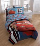 Disney/Pixar Cars 95 Twin 3 Piece Blue Sheet Set with Lightning McQueen (Official Disney/Pixar Product)
