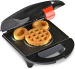 Disney Mickey Mouse Mini Waffle Maker by Select Brands - Cooks Cute Mickey Mouse Waffles - With Nonstick Coating & Non-Skid Feet - Includes Manual with Waffle Recipes