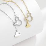 Marsgoo Twin Mouse Necklaces for Women (Yellow)