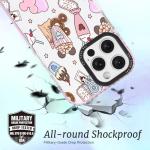 ChiCaseVer for iPhone 16 Case, Whimsical Theme Park Pattern with Milkshakes & Balloons, Military-Grade Drop Protection, Cute Slim TPU Protective Cover with Camera Control for Girls Teens