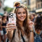 ChiCaseVer for iPhone 16 Case, Whimsical Theme Park Pattern with Milkshakes & Balloons, Military-Grade Drop Protection, Cute Slim TPU Protective Cover with Camera Control for Girls Teens