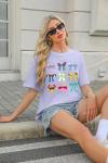 Magic Kingdom Shirts for Women Bow Shirt Coquette Aesthetic Tshirt Princess Tee Oversized Holiday Vacation Tops Purple