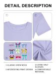 Magic Kingdom Shirts for Women Bow Shirt Coquette Aesthetic Tshirt Princess Tee Oversized Holiday Vacation Tops Purple