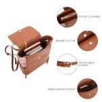 Disney Minnie Mouse Classic Faux Leather Mini Backpack with Bow Accent and Polka Dot Lining