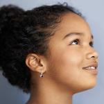 Disney Minnie Mouse Jewelry, February Crystal Birthstone Silver Plated Hoop Earrings, Latch Back