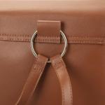 Disney Minnie Mouse Classic Faux Leather Mini Backpack with Bow Accent and Polka Dot Lining