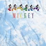 Disney Mens Mickey Mouse Shirt - Classic Mickey Mouse Tie Dye Tee Shirt - Mickey Mouse Tie Dye Wash Graphic T-Shirt (Tie Dye Blue, Medium)