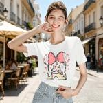 Women Magic Kingdom Shirt Castle Graphic Shirts Casual Family Vacation Holiday T Shirt Cute Short Sleeve Tee Top White