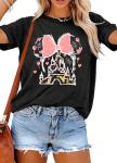 Women Magic Kingdom Shirt Castle Graphic Shirts Casual Family Vacation Holiday T Shirt Cute Short Sleeve Tee Top Dark Gray