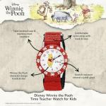 Disney Kids' Bezel Stainless Steel Time Teacher Analog Nylon Strap Watch