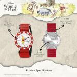 Disney Kids' Bezel Stainless Steel Time Teacher Analog Nylon Strap Watch