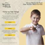 Disney Kids' Bezel Stainless Steel Time Teacher Analog Nylon Strap Watch