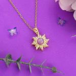 DAYANEY Tangled Necklace for Girls, Tangled Accessories Jewelry Costume as Birthday Gifts for Daughter Adult Women as Fairy Gold Sun Pendant Necklace, Purple Jewelry Gifts Outfits Skirt Dress