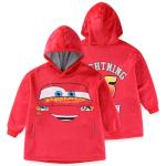 Disney Cars Lightning McQueen Tow Mater Sherpa Lined Oversized Hoodie with Pockets for Big Kid One Size (Fits Sizes 4 to 10) Red