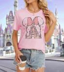 Magical Shirt for Women Castle Graphic Tee Magic Kingdom T Shirt Cute Holiday Vacation Shirt Short Sleeve Casual Tops(Small, Pink)