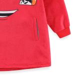Disney Cars Lightning McQueen Tow Mater Sherpa Lined Oversized Hoodie with Pockets for Big Kid One Size (Fits Sizes 4 to 10) Red