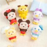 MINISO x Disney Blind Box - Sleeping Series Cute Stuffed Animal Keychain, Kawaii Mystery Box Toy, Soft Bag Accessory, Birthday Gift for Girlfriend (Mickey Minnie Stitch Winnie),1pc Random