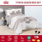 Jay Franco Disney Mickey Mouse Queen Size Comforter Set - 7 Piece Bedding Includes Sheet Set & Pillow Covers - Super Soft Cozy Bedding
